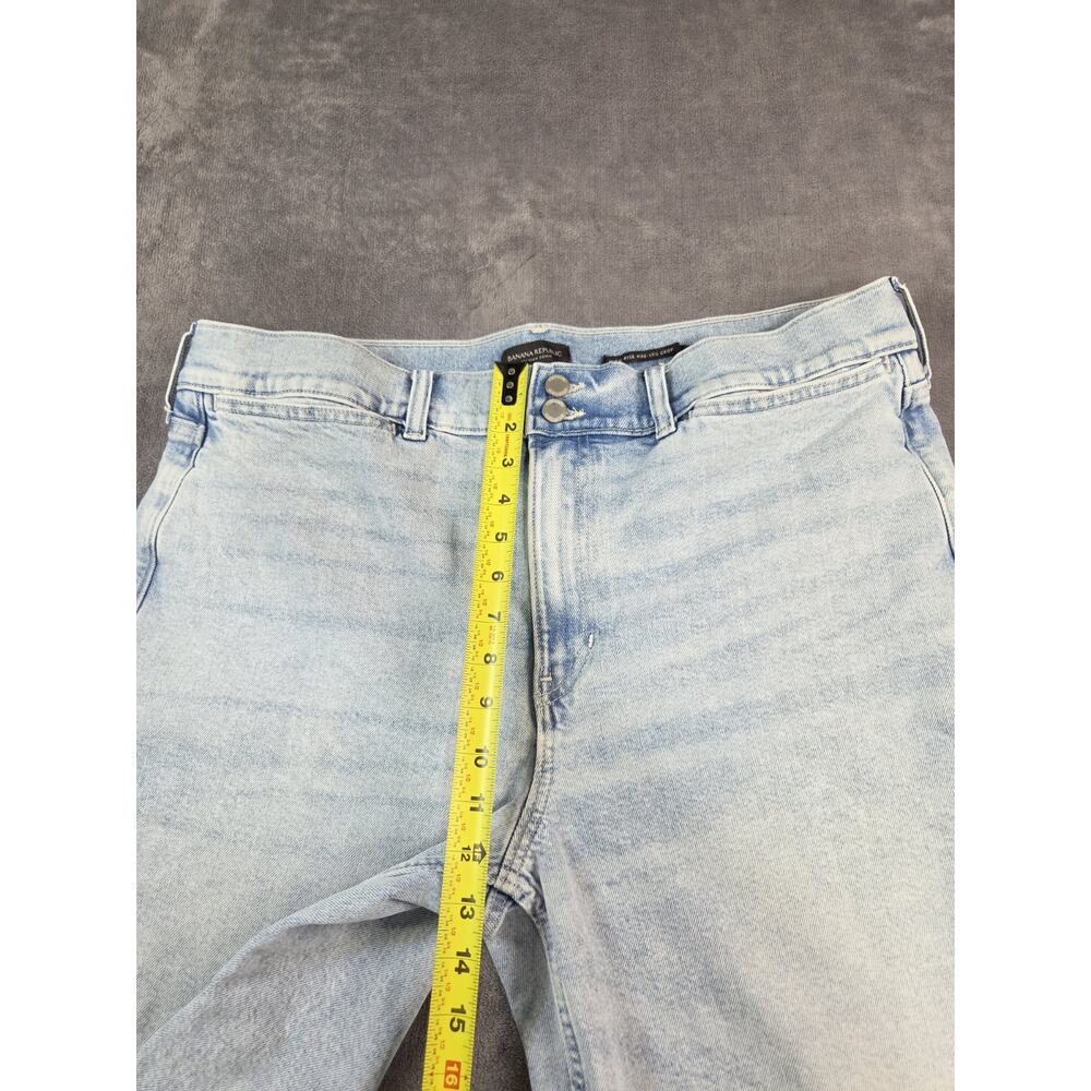 Banana Republic High Rise Wide Leg Crop Sz 34 Jeans Light Wash Premium Denim C36 - Picture 5 of 12